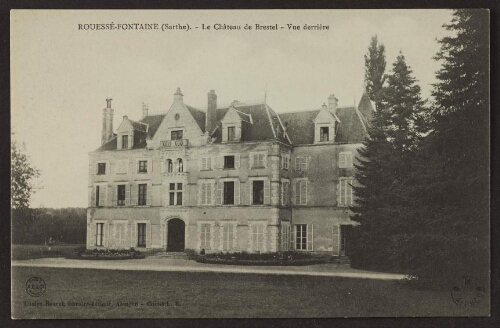 Rouessé-Fontaine (Sarthe). - Le château de Brestel - Vue derrière 