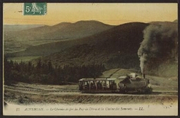 Auvergne. - Le chemin de fer du Puy-de-Dôme et la chaîne des sommets. - LL. 