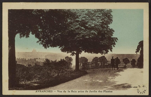 Avranches - Vue de la baie prise du jardin des plantes 