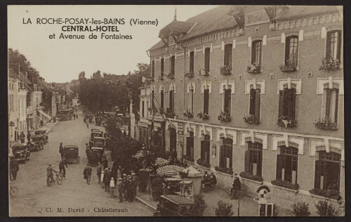 La Roche-Posay (Vienne) Central-hôtel et avenue de Fontaines 