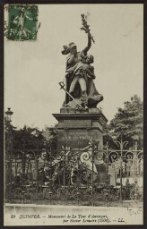 Quimper. - Monument de La Tour d'Auvergne, par Hector Lemaire (1908). - LL. 