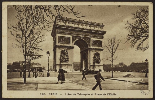 Paris - L'Arc de Triomphe et place de l'Etoile 