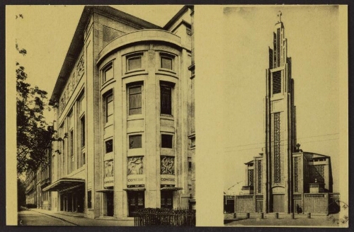 Le théâtre des Champs-Elysées. Paris. II. - Eglise Notre-Dame. Le Raincy. (Courtesy of M. A. Perret). (Cl. Chevojon) 