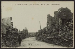 Lens (Pas-de-Calais) après la guerre - Rue de Lille - Lille's street 