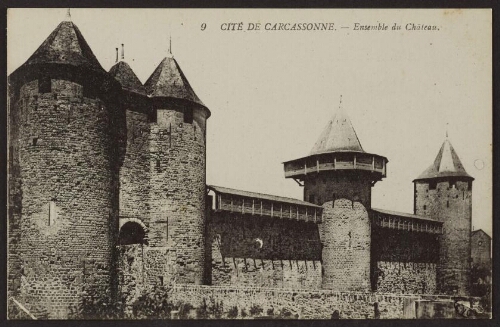 Cité de Carcassonne. - Ensemble du château