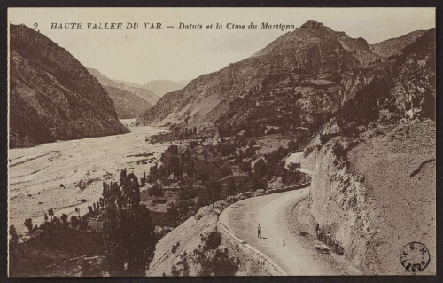 Haute Vallée du Var. - Daluis et la cime de Martigna. - LL 