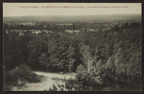 Forêt de Perseigne. - La Fresnaye-sur-Chédouet (Sarthe). - Vue prise de la carrière de Bruyère Louis
