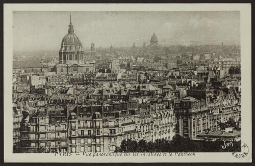 Paris. - Vue panoramique sur les Invalides et le Panthéon 