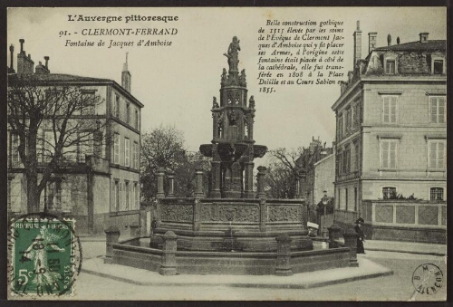 Clermont-Ferrand Fontaine de Jacques d'Amboise 