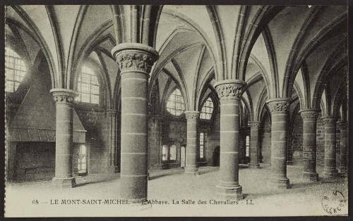 Le Mont-Saint-Michel - L'abbaye. La salle des chevaliers - LL 