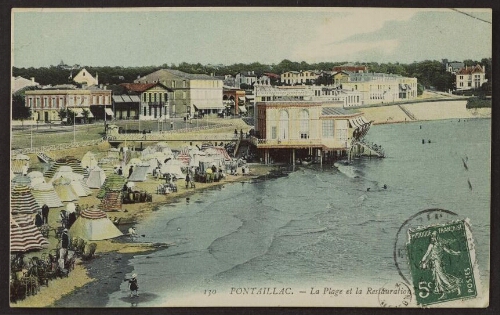 Pontaillac. - La plage et la restauration. - LL. 