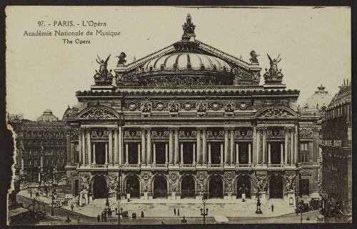 Paris. - L'opéra. Académie nationale de musique. The opera 