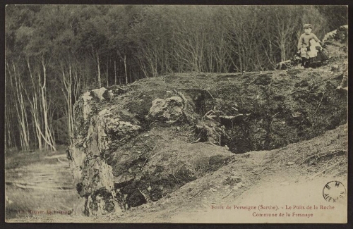 Forêt de Perseigne (Sarthe). - Le puits de la Roche. Commune de La Fresnaye 