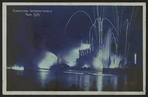 Exposition internationale Paris 1937. 90 Essai de lumières pour les fêtes de nuit 