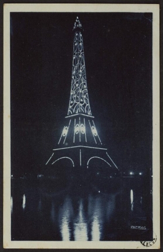 Décoration lumineuse de la tour Eiffel. Illuminated decorations of the Eiffel tower par Citroën. - Jacopozzi, ing. 