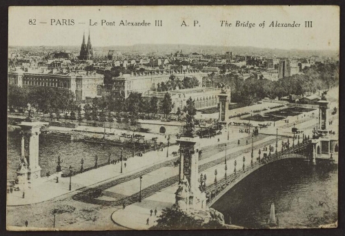 Paris - Le pont Alexandre III A. P. The bridge of Alexander III 