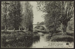 Le Perche pittoresque. Condé-sur-Huisne (Orne). Les bords de l'Huisne et pont du chemin de fer 