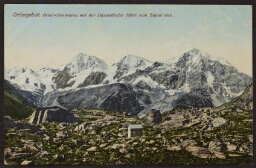 Ortlergebiet. Ortler-Panorama mit der Düsseldorfer Hütte vom Zaytal aus 