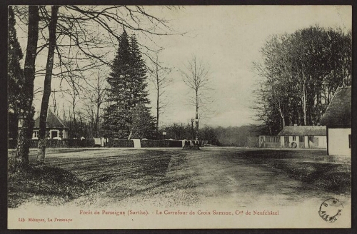Forêt de Perseigne (Sarthe). - Le carrefour de Croix Samson, Commune de Neufchâtel 
