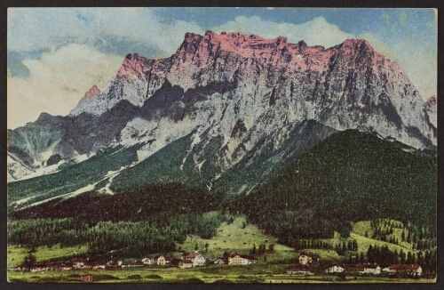 Zugspitzdorf ehrwald (Tirol, 990 meter ü. M.) mit Wettèrstein 
