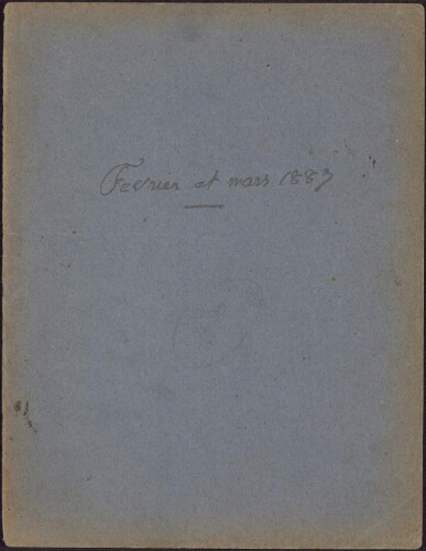Voyage au Cambodge 1886-1887. 8. Cahier n°8 : « 1887 – Février / Mars »