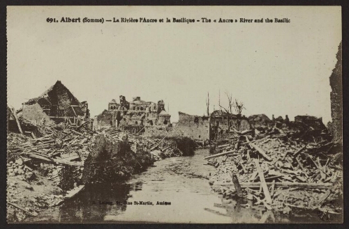 Albert (Somme) - La rivière l'Ancre et la basilique - The "Ancre" river and the basilic 
