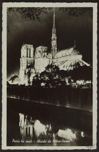 Paris la nuit - Abside de Notre-Dame 