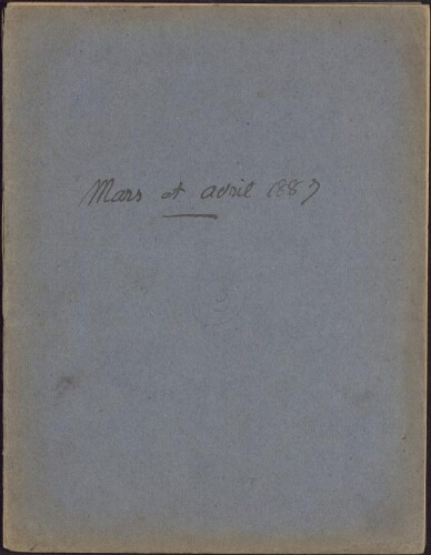 Voyage au Cambodge 1886-1887. 9. Cahier n°9 : « 1887 – Mars / Avril »