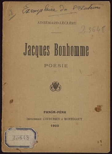 Jacques Bonhomme, poésie