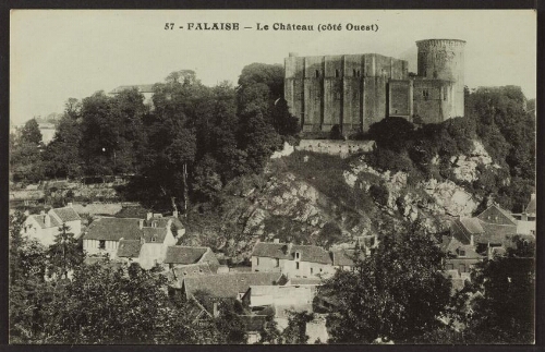 Falaise - Le château (côté ouest) 