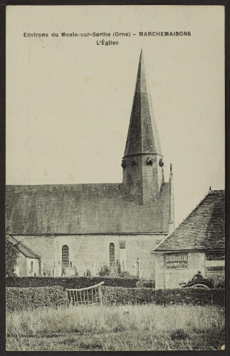 Environs du Mesle-sur-Sarthe (Orne) - Marchemaisons. L'église