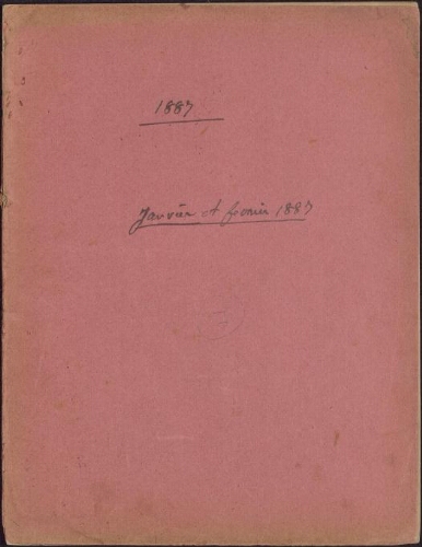 Voyage au Cambodge 1886-1887. 7. Cahier n°7 : « 1887 – Janvier / Février »