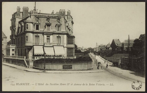 Biarritz. - L'Hôtel du Pavillon Henri IV et avenue de la Reine Victoria. - LL. 